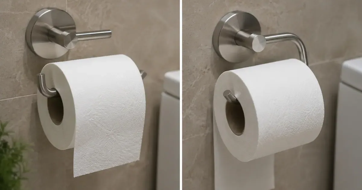 De juiste manier om toiletpapier op te hangen (volgens de uitvinder en experts)