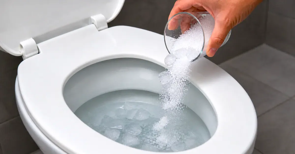 Waarom het slim is om ijsblokjes en zout in je toilet te gooien