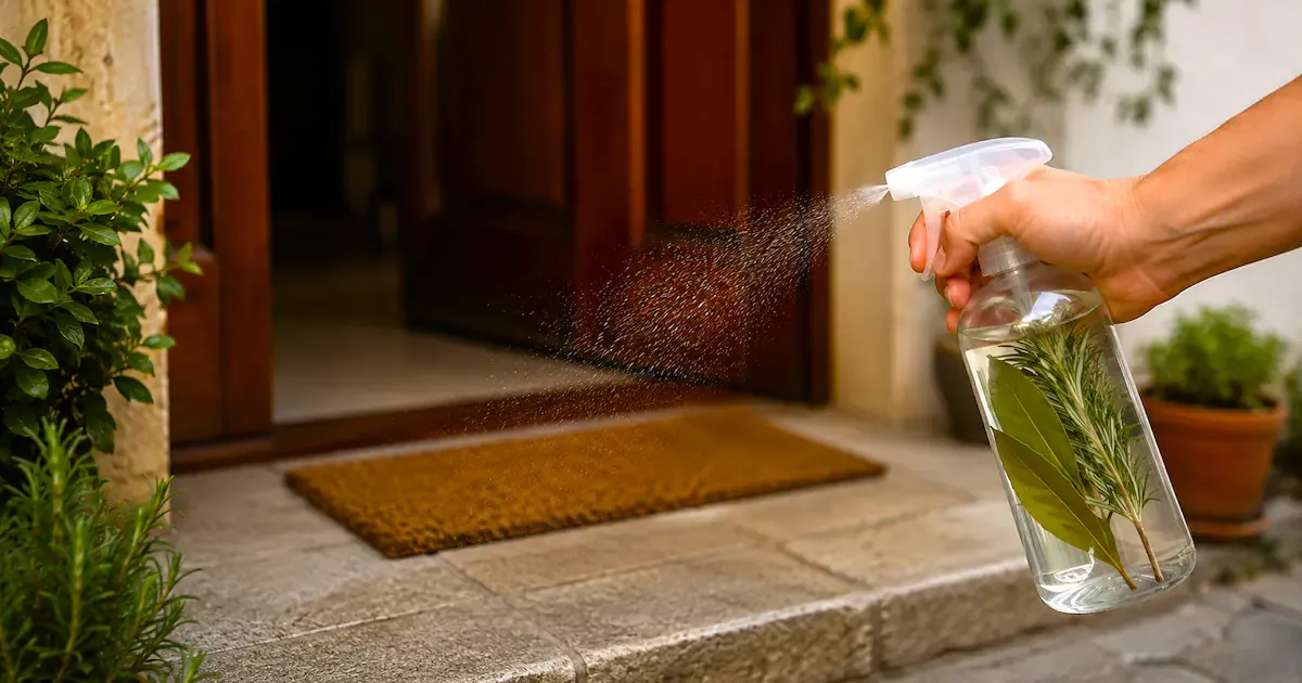Waarom je water met rozemarijn en laurier bij je voordeur moet spuiten